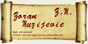Zoran Mužijević vizit kartica